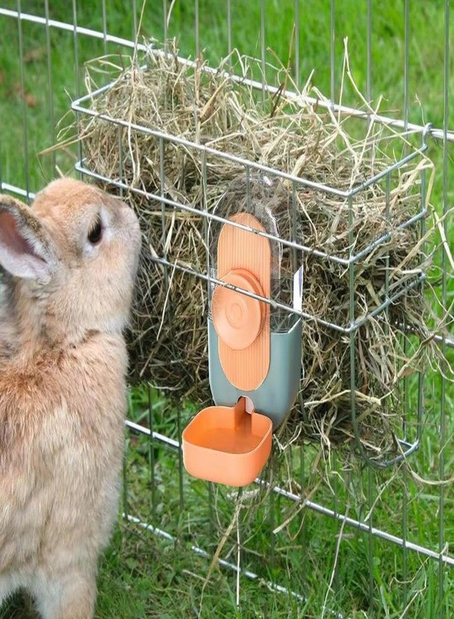 Evona Hanging Automatic Water Dispenser for Cat Rabbit Puppy, Small Animal Hanging Water Dispenser, Pet Water Fountain, Automatic Pet Water Dispenser for Cage Small Animal Rabbit Pig (Green, Medium) - Image 2